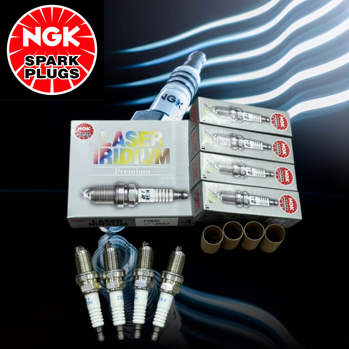 100% ORIGINAL FR6EI [4PCS] 2687 NGK GENIUNE MITSUBISHI LANCER & ASX ...