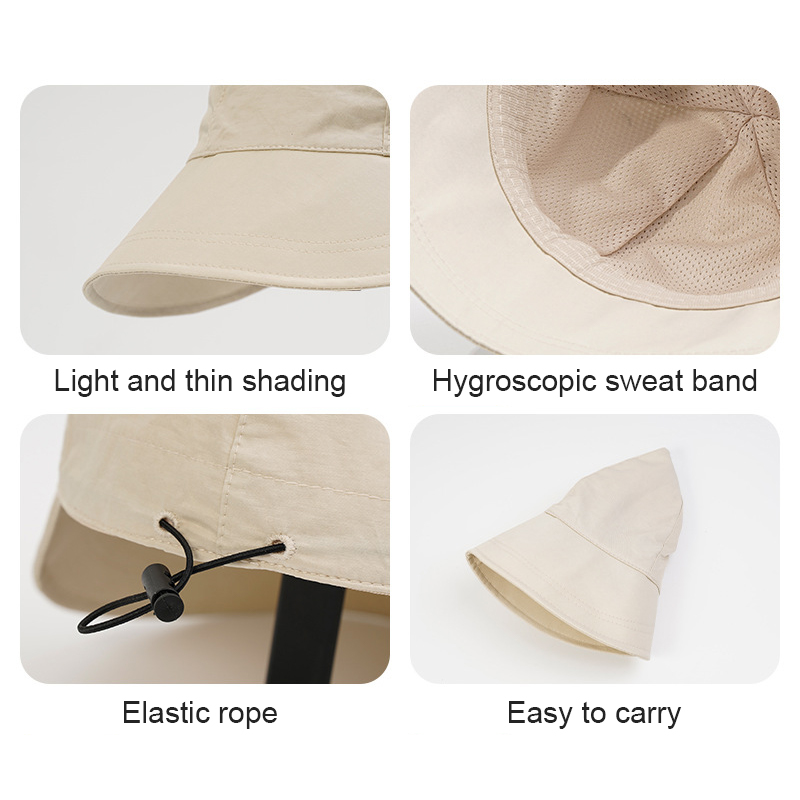 🔥Women Sun-Hat Sunproof UV Hat Foldable Adjustable Cap Sunscreen ...