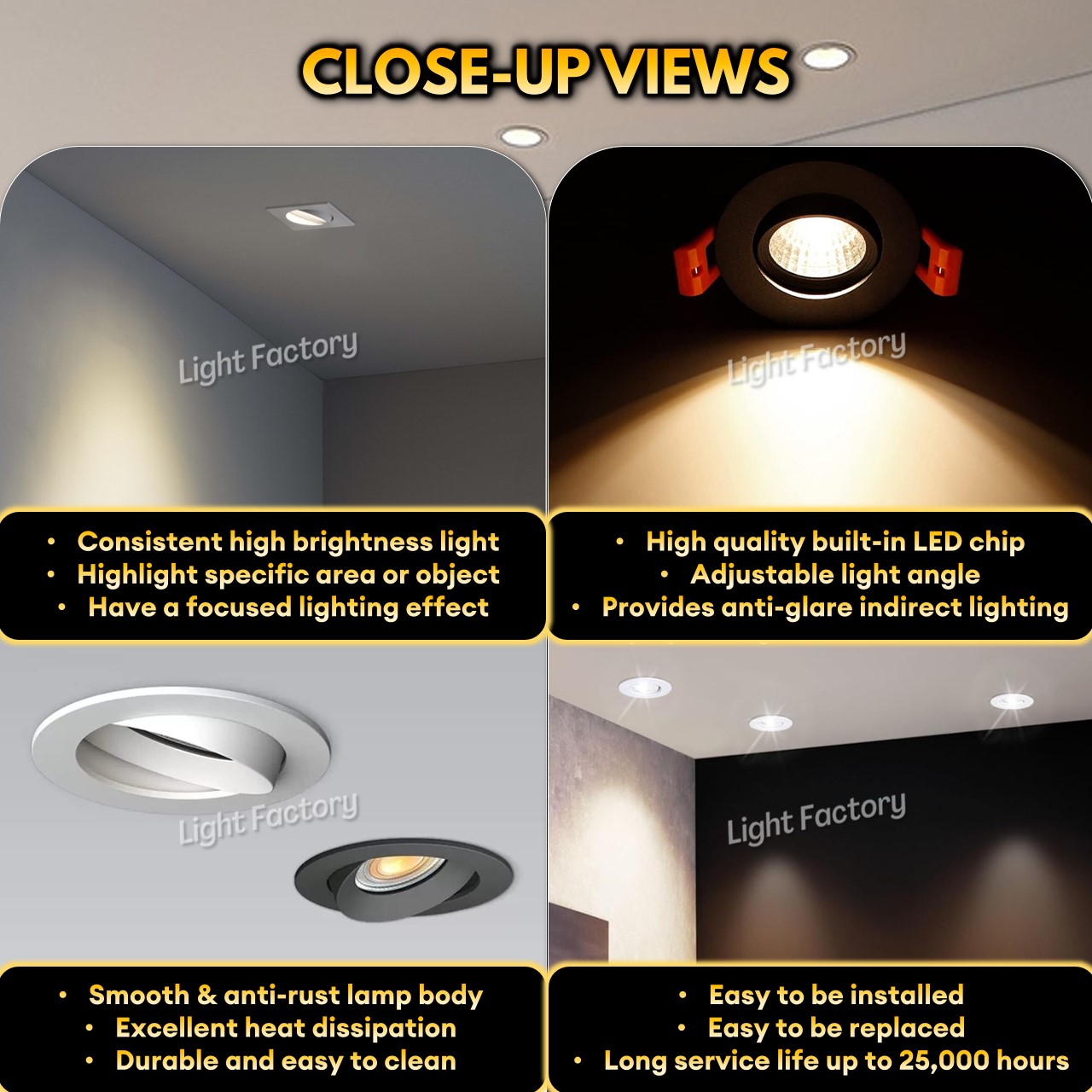 [3 Years Warranty] LED Recess Eyeball Spotlight 3W | 5W | 7W | 10W LED ...