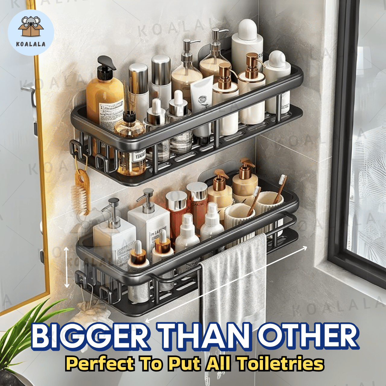Bathroom Rack Non Drilling Corner Straight Bathroom Storage Toilet Gold ...