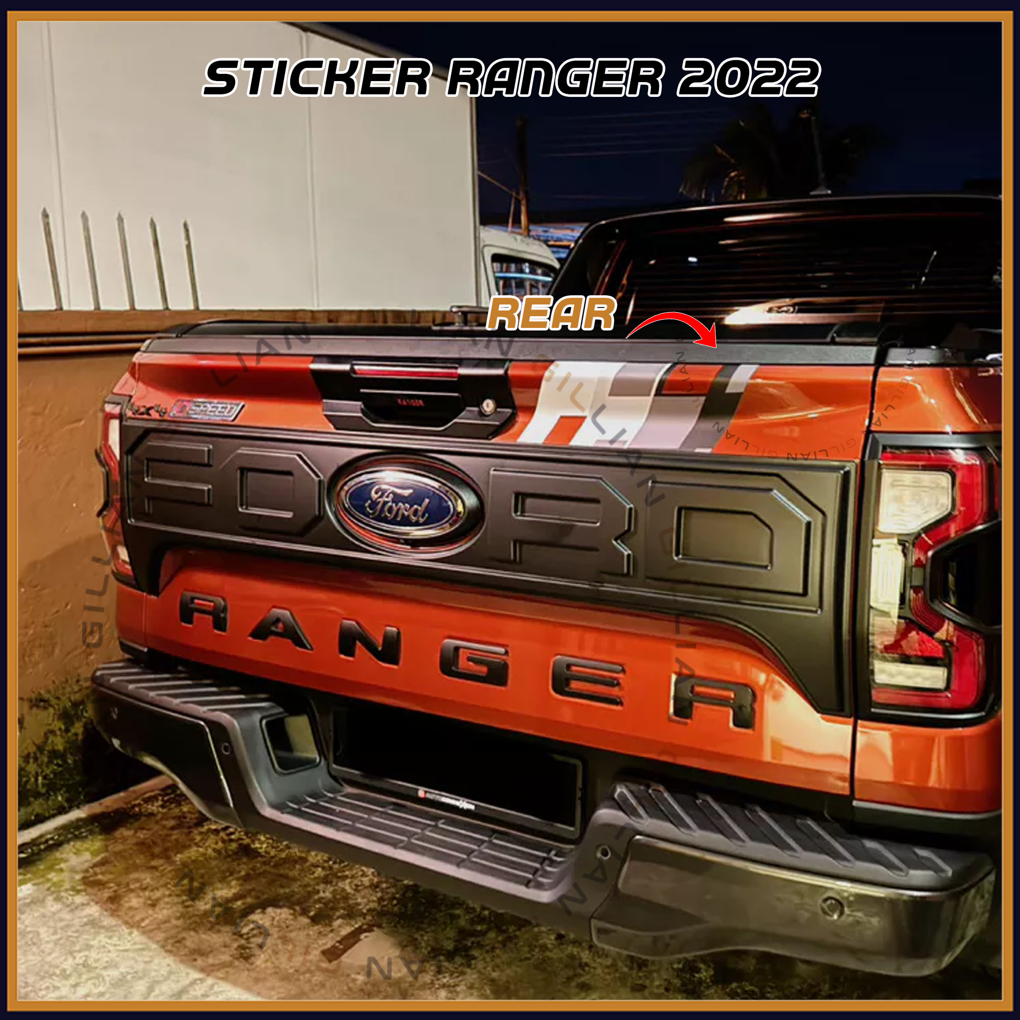 Car Sticker Body Ford Raptor Ranger Wildtrak Car Decal Side Lining 2022 ...