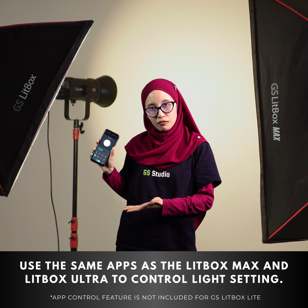 GS Litbox Studio Continous Lighting Softbox LED Kit 150w Adjustable ...