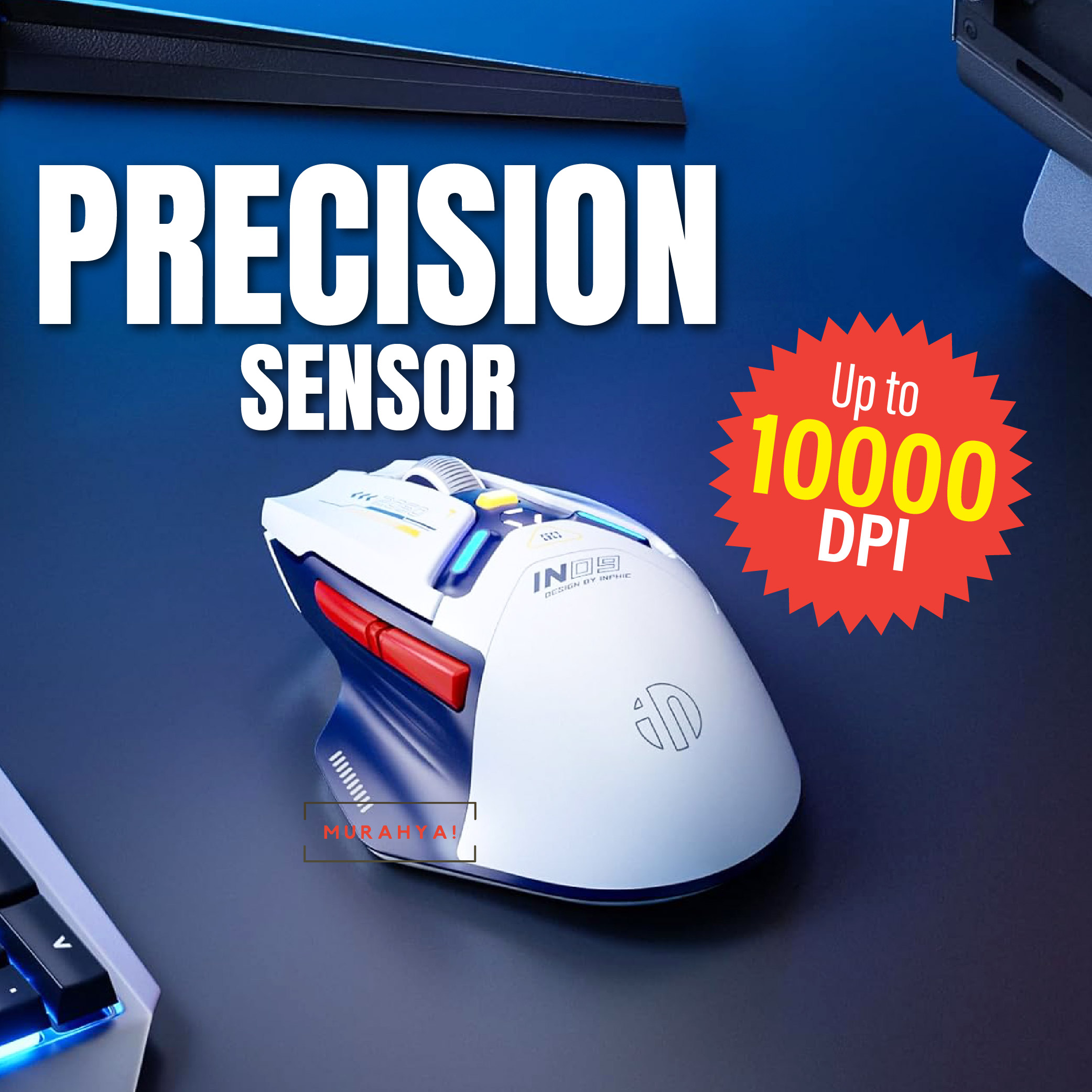 Mouse Inphic Wireless IN9 Tri-Mode Rechargeable RGB Gaming Mice ...