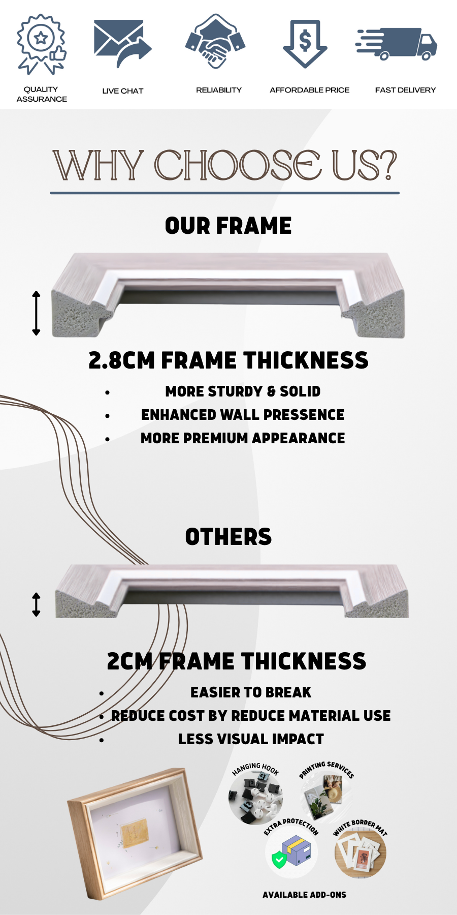 GOOD DAZE Minimalist Photo Frame Classic Vintage Wall Frame 4R 相片相框 ...