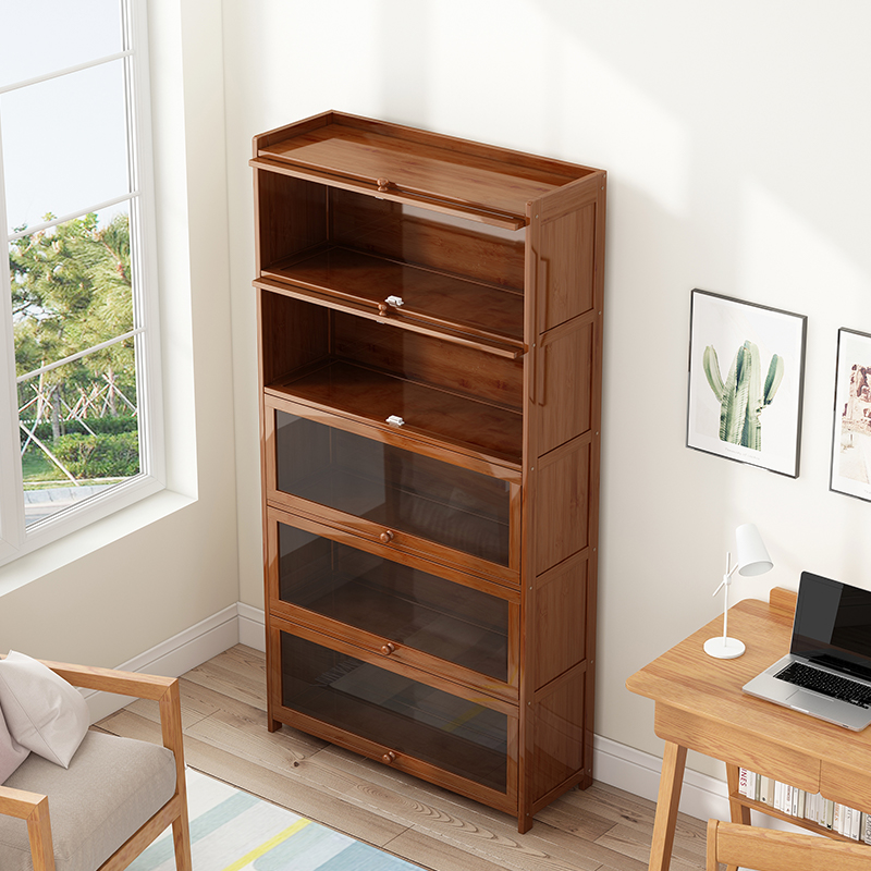 Kitchen Cabinet Door Wooden Bookcase with Glass Door Book Cabinet ...