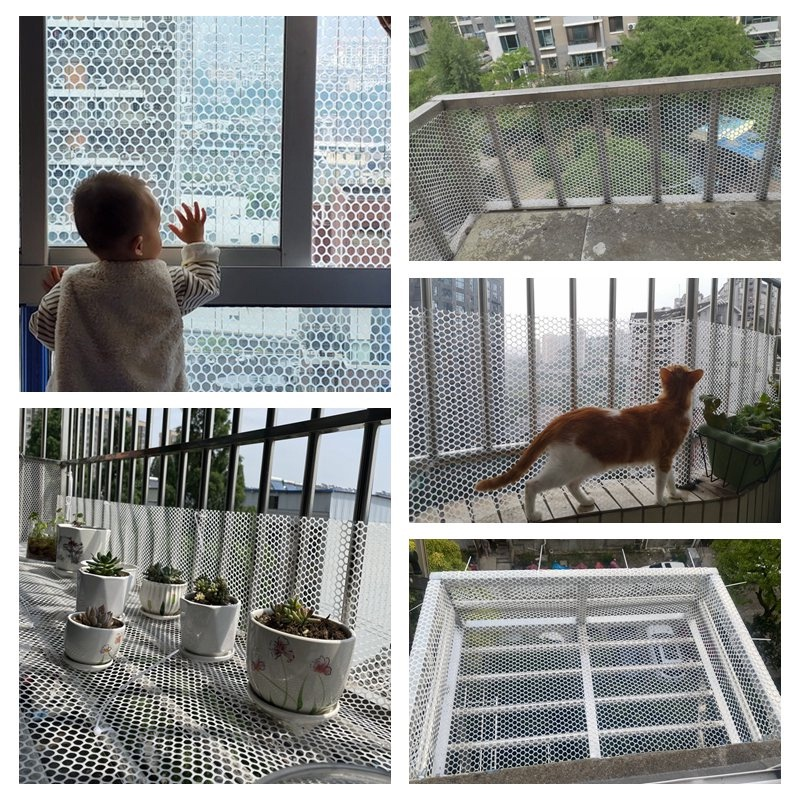 Plastic Safety Net Balcony Railing Protection Net Plastic Plant Support ...