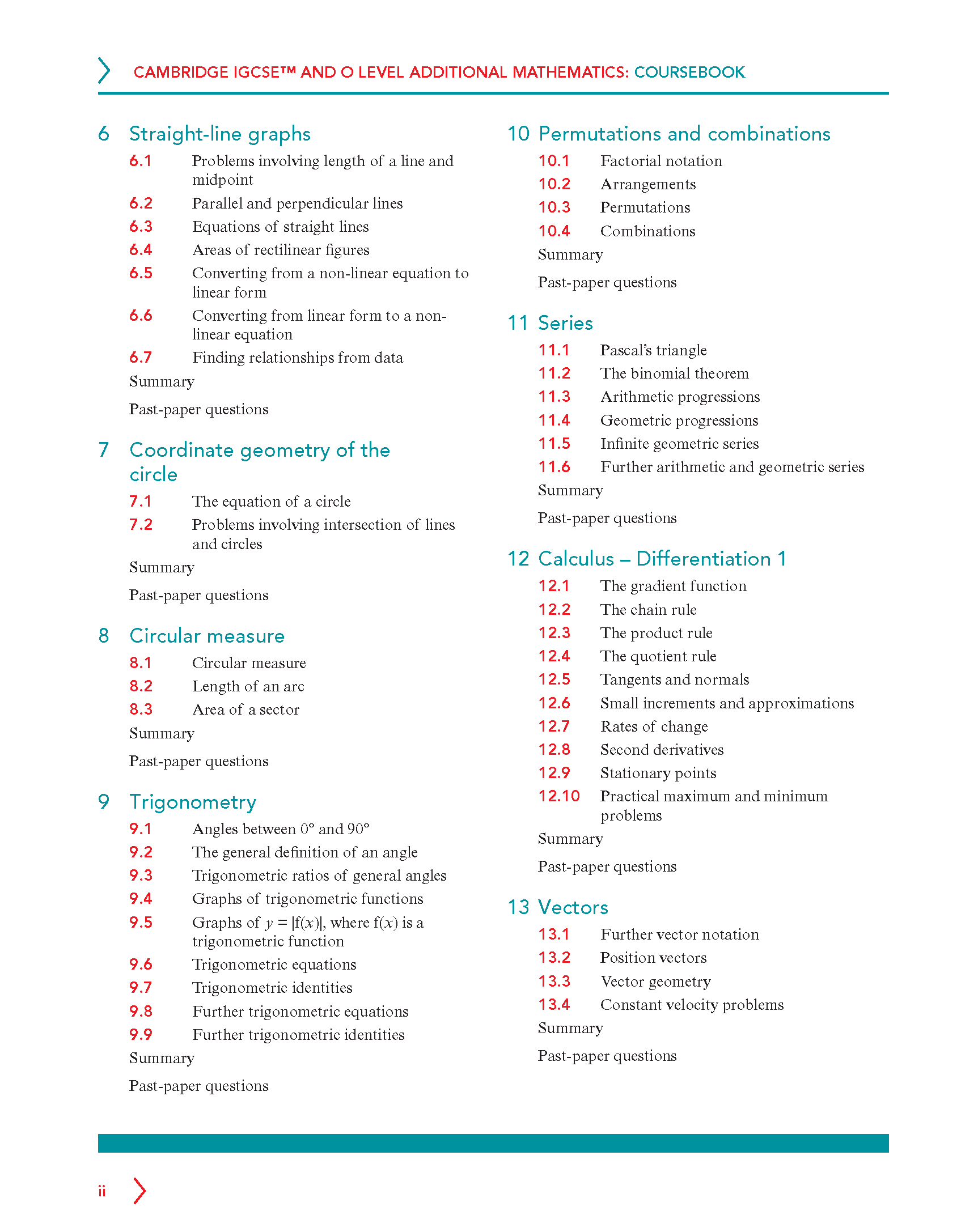 30.1 Latest New Cambridge IGCSE Add Math COURSEBOOK + Answer IGCSE ...