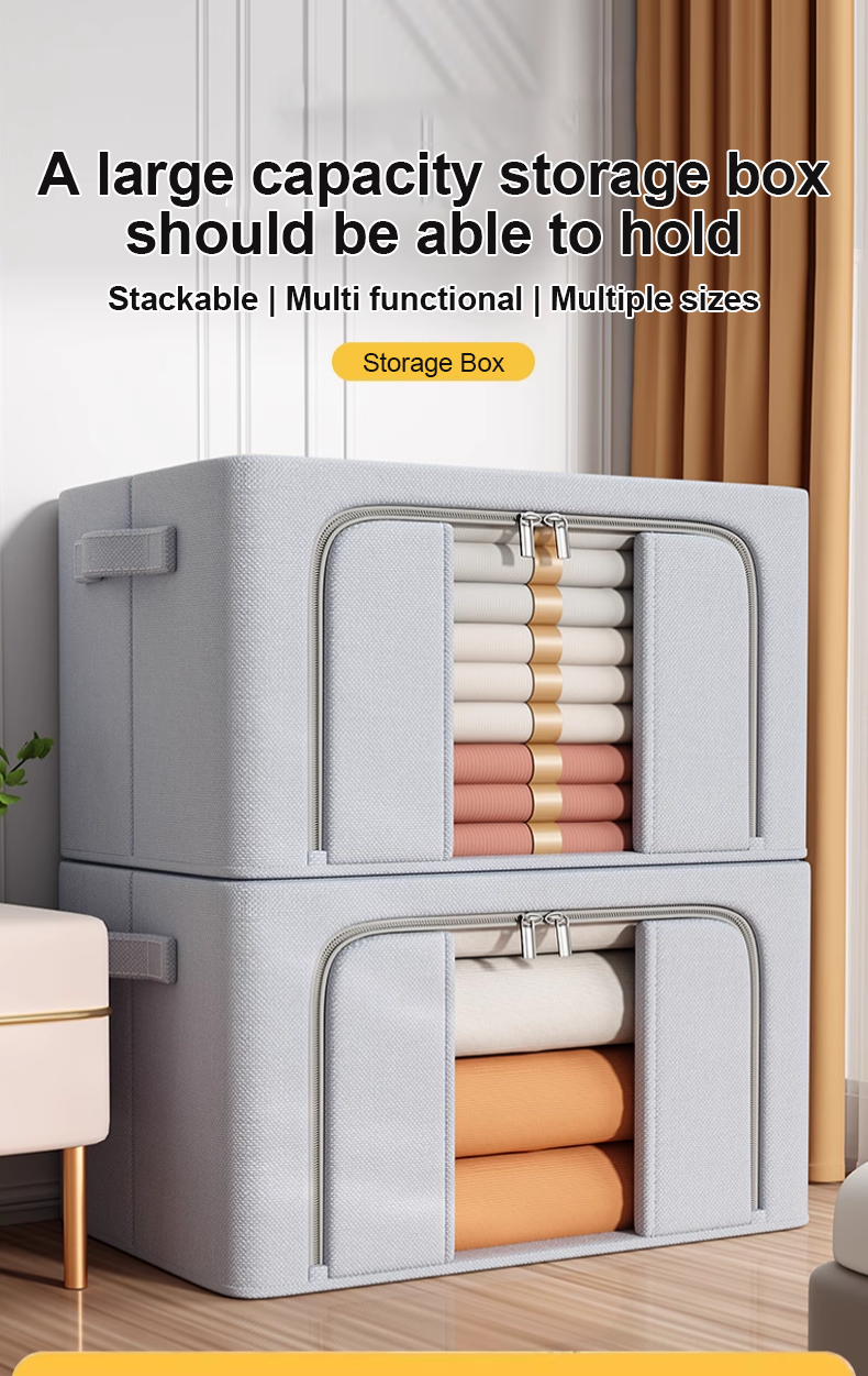 Kotak Penyimpanan Extra Large Oxford Cloth Stackable Storage Box ...