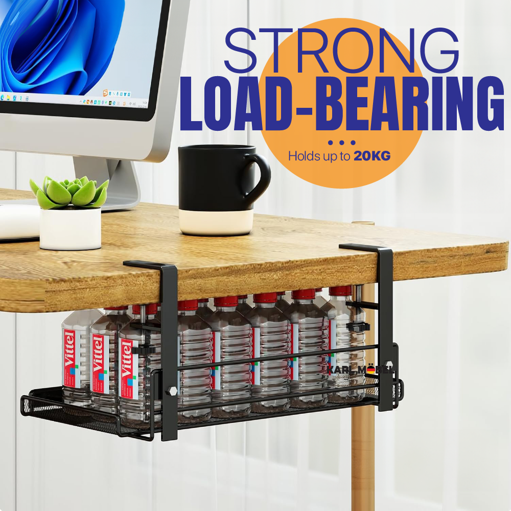 Desk Wire Organizer Tray Cable Management Rack Cord Storage Home Under ...