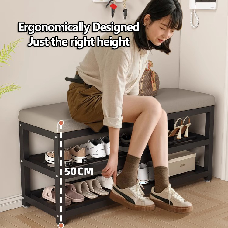 Timber home shoes rack change shoe stool Shoes Storage Organizer Shoe ...