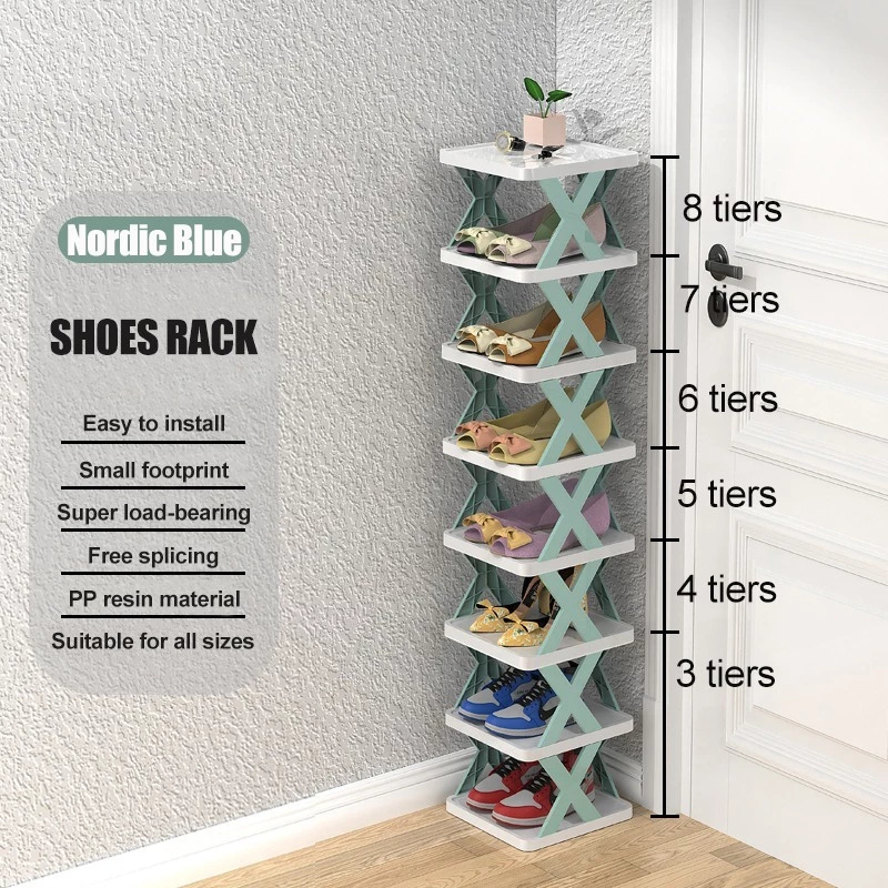 [Ready] Plastic Shoes Rack Indoor Combination Shoe Rack Space Saving ...