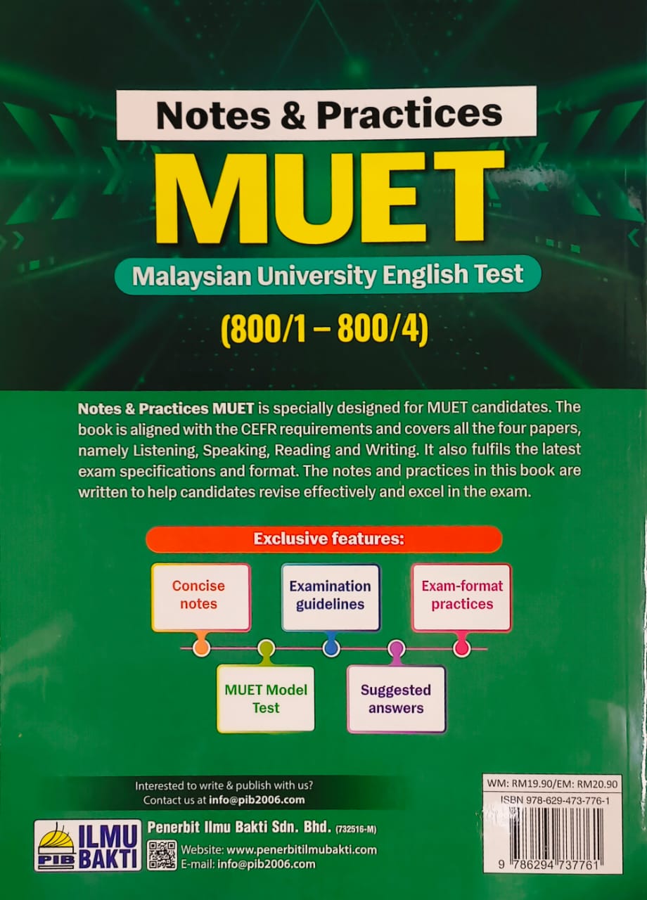 PBS | NOTES & PRACTICES MUET CEFR-ALIGNED (800/1-800/4) NEW EDITION ...