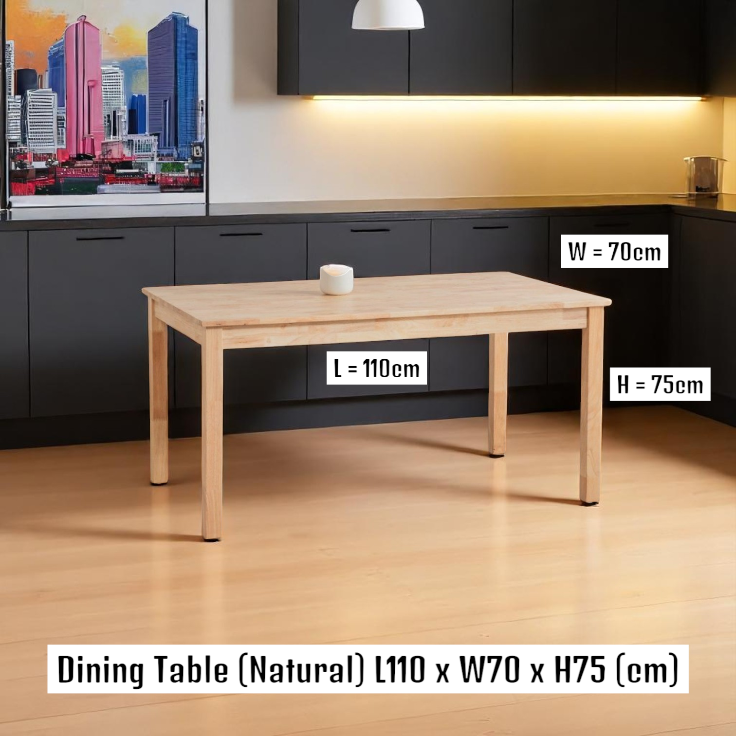 ️familystar2u Natural Dining Table Study Table Office Table Meja Makan ...