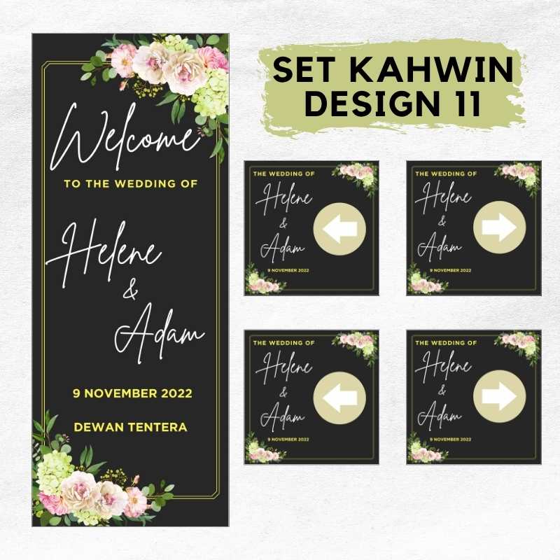 SET Bunting Kahwin dan Petunjuk Arah untuk Perkahwinan 5 pcs | Shopee ...