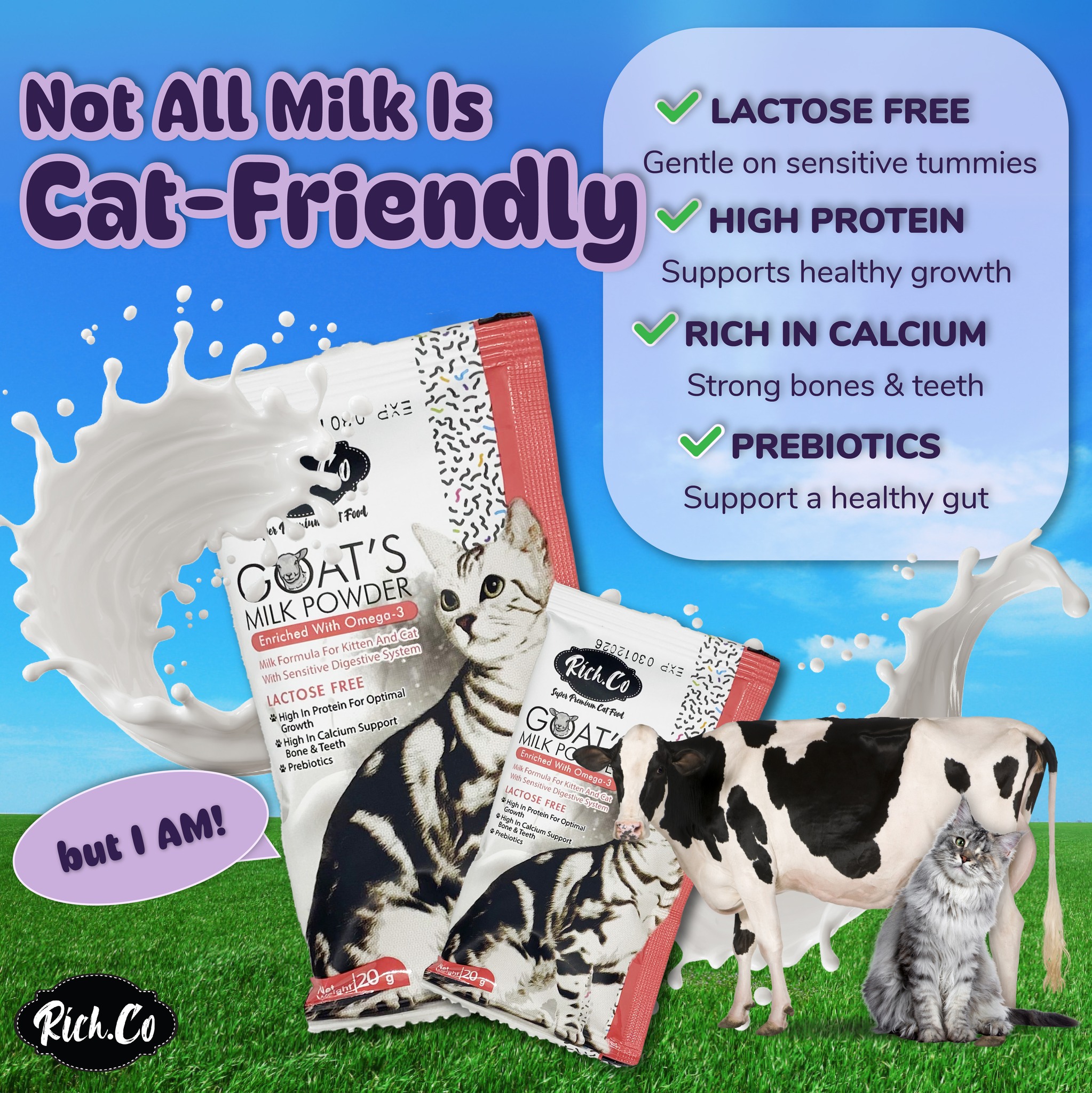 Rich. Co Goat Milk Powder / Susu Kambing Kucing (Cat) - 1 Sachet x 20G ...