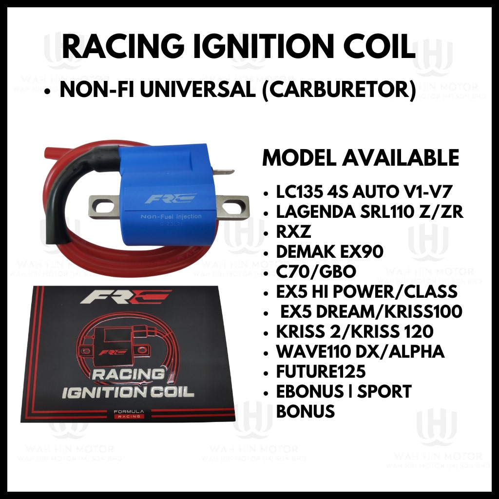 FRC RACING COIL PLUG KOIL CARBURETOR LC135 EX5 KRISS WAVE 125 SRL110 ...