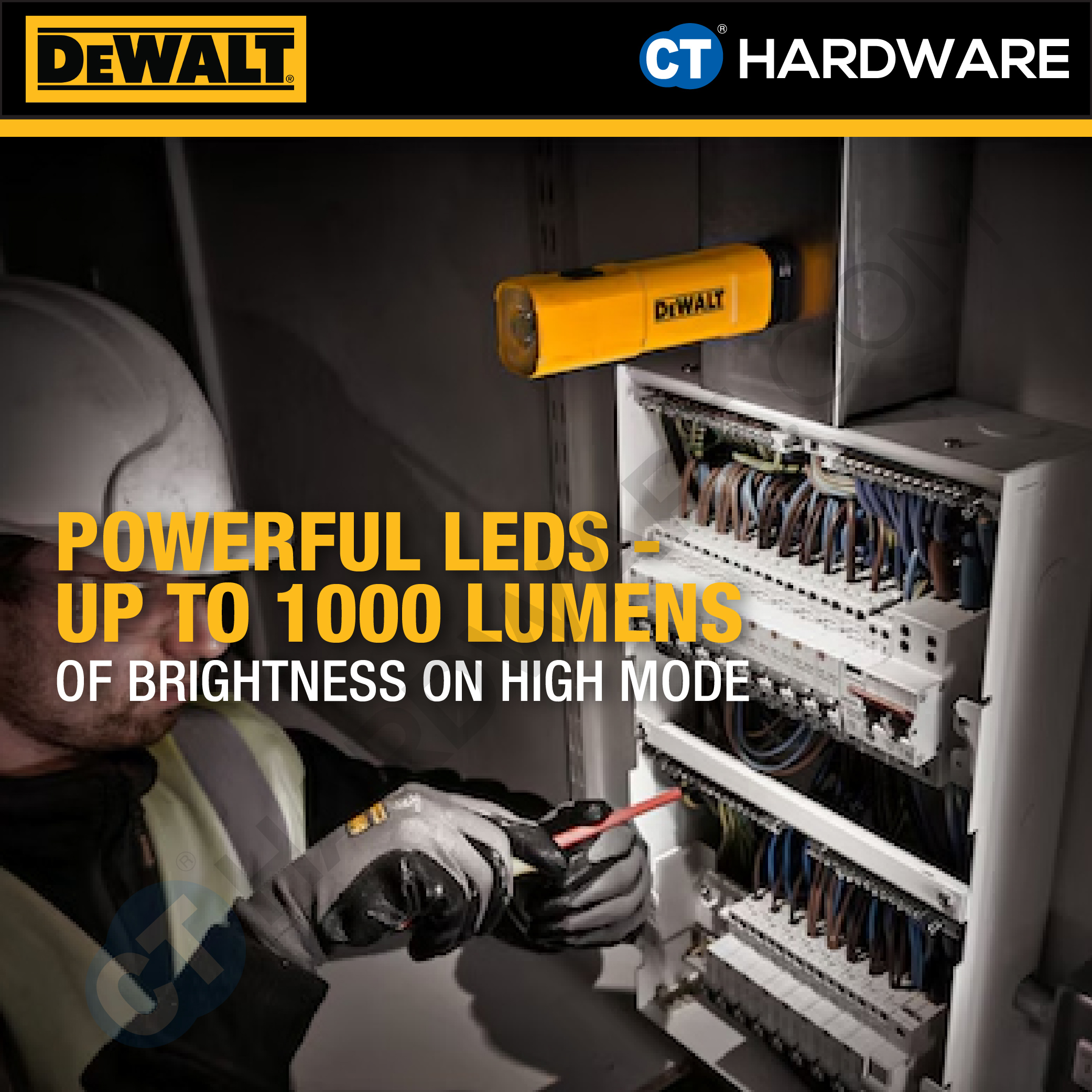 DEWALT DCL182 RECHARGEABLE USB-C TYPE LED TASK LIGHT | 1000 LUMENS ...