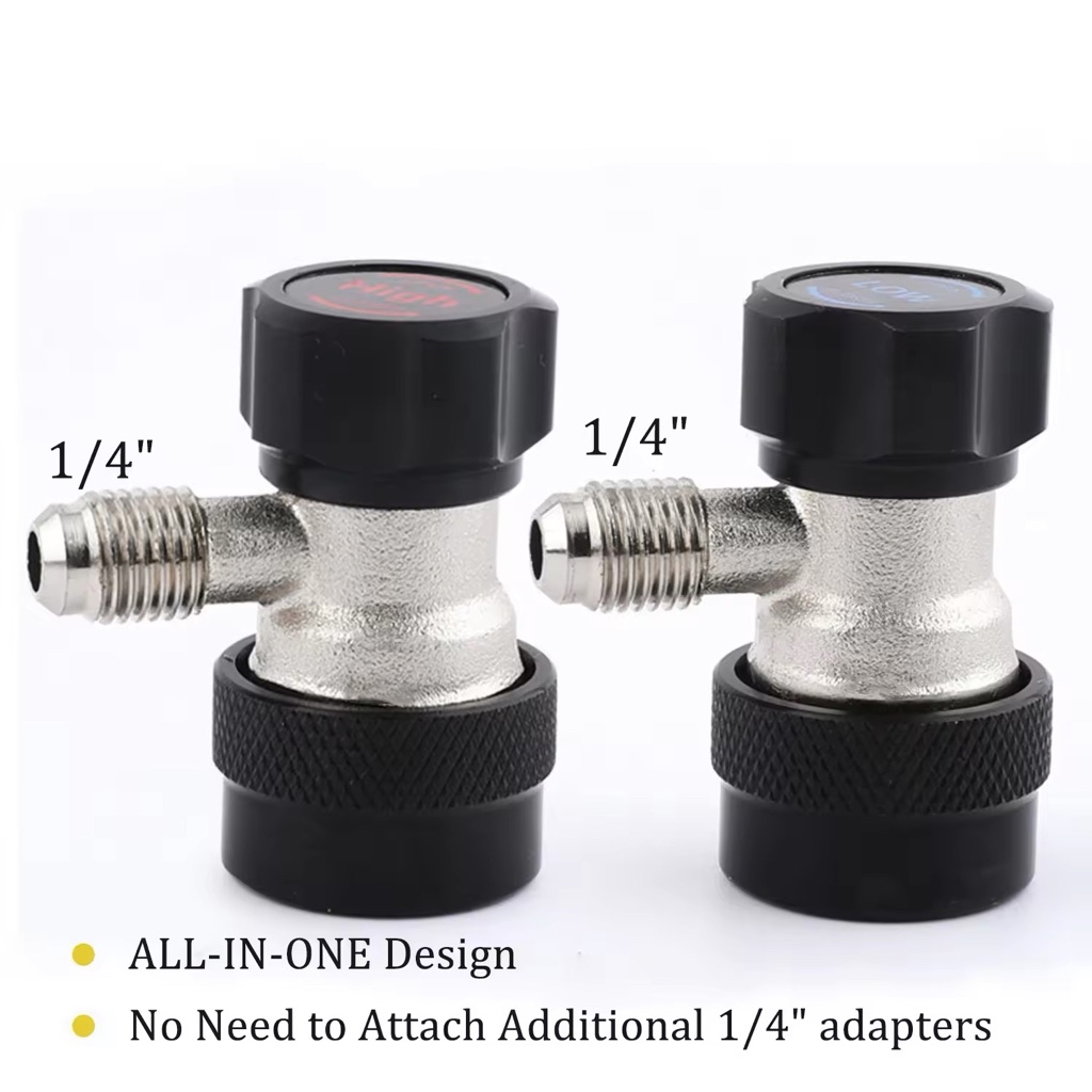 1 pair R134a Car Air Cond Meter Adapter Quick Connector High Low ...
