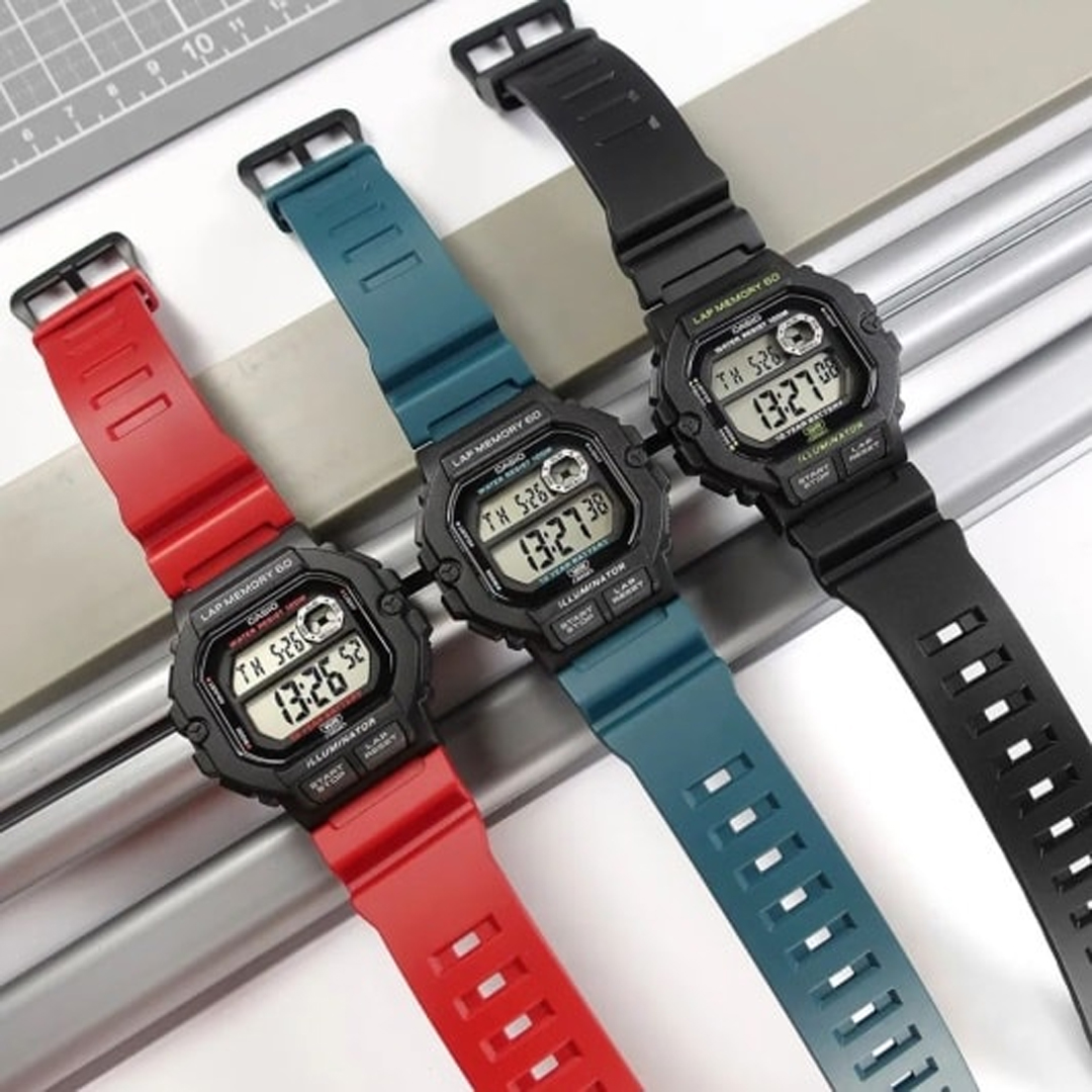 Casio Lap Memory Men Watch WS-1400H | Shopee Malaysia