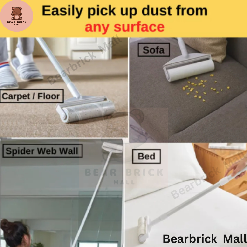 Sticky Lint Roller Detachable Dust Hair Pet Fur Remover Bulu Roller ...
