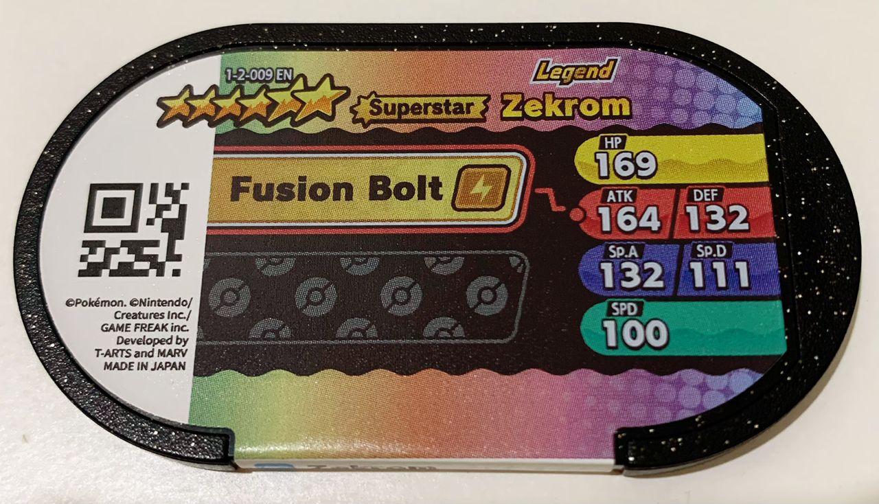 Pokemon Mezastar StarDust Version 2 Superstar Pokémon 1-2-009 Zekrom 6⭐ ...