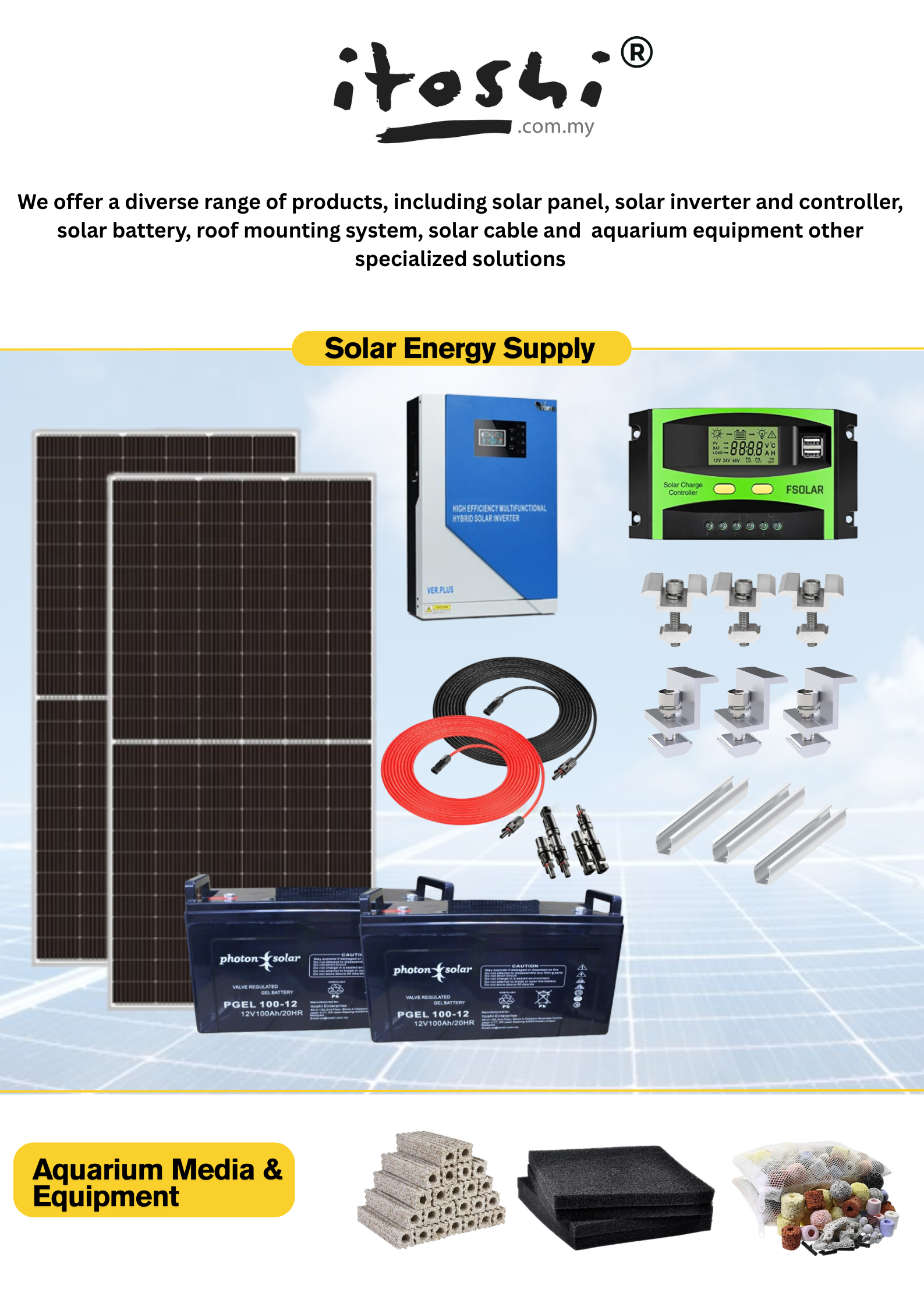 ITOSHI Solar Panel Mounting Roof System End Clamp Middle Clamp Solar ...
