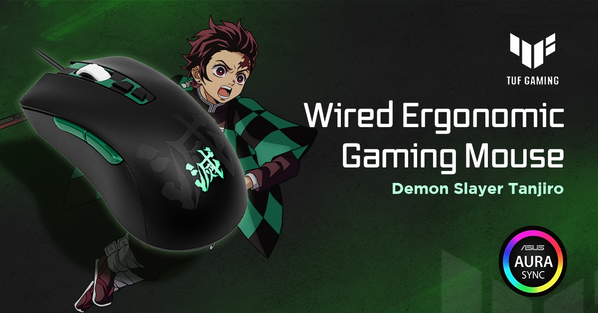 ASUS TUF x DEMON SLAYER TANJIRO WIRED GAMING MOUSE | AURA SYNC ...