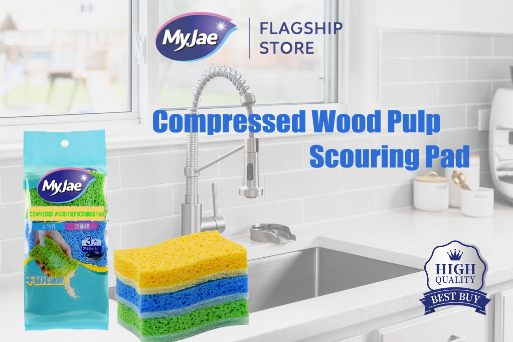 MyJae Compressed Woop Pulp Scouring Pad Easy To Handle Grease | Shopee ...
