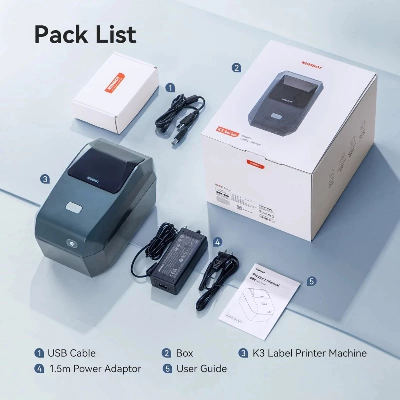 Niimbot K3_W Mini Portable Label Sticker Printer | Machine Inkless ...