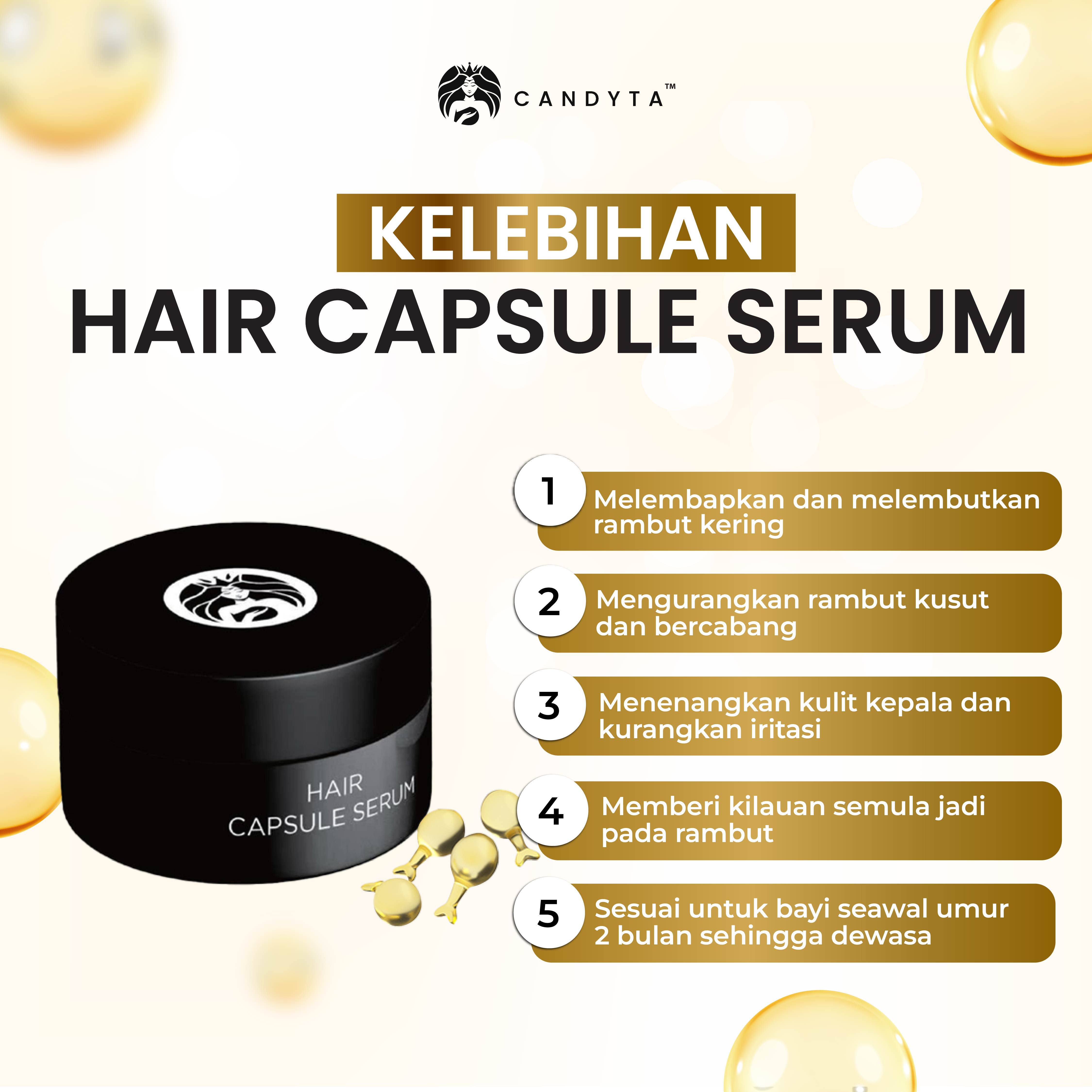 CANDYTA HAIR CAPSULE SERUM Vitamin All in One untuk Rambut dan badan ...