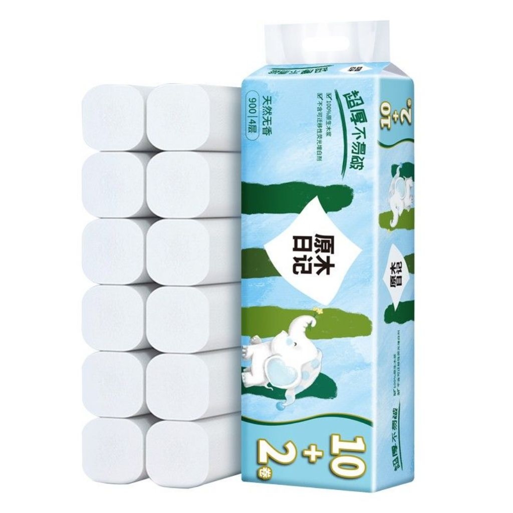 Ready Stock Tissue Toilet Paper 10/12/16 roll 900g (RANDOM)无芯卷纸 12卷900克 ...