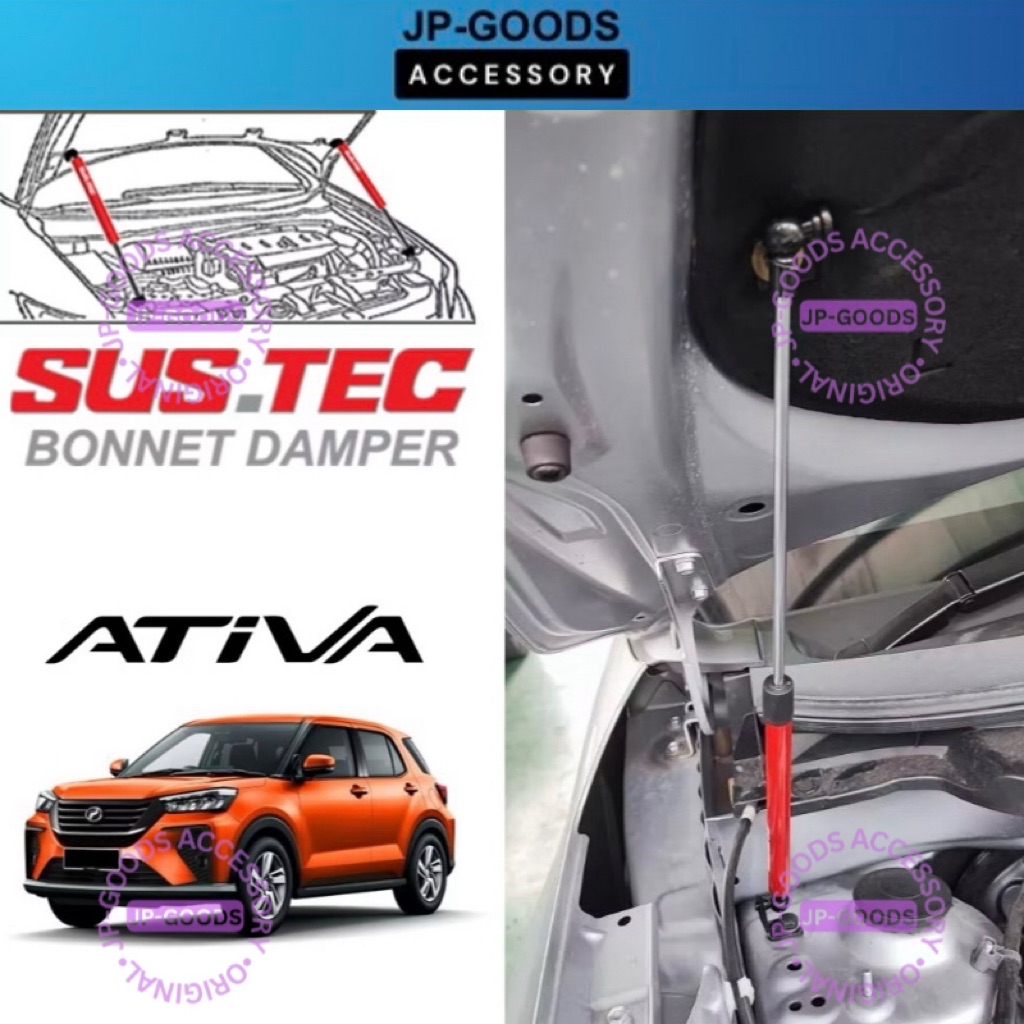 Perodua Ativa 2021 Above Sustec Front Hood Damper (2 Pcs) | Shopee Malaysia