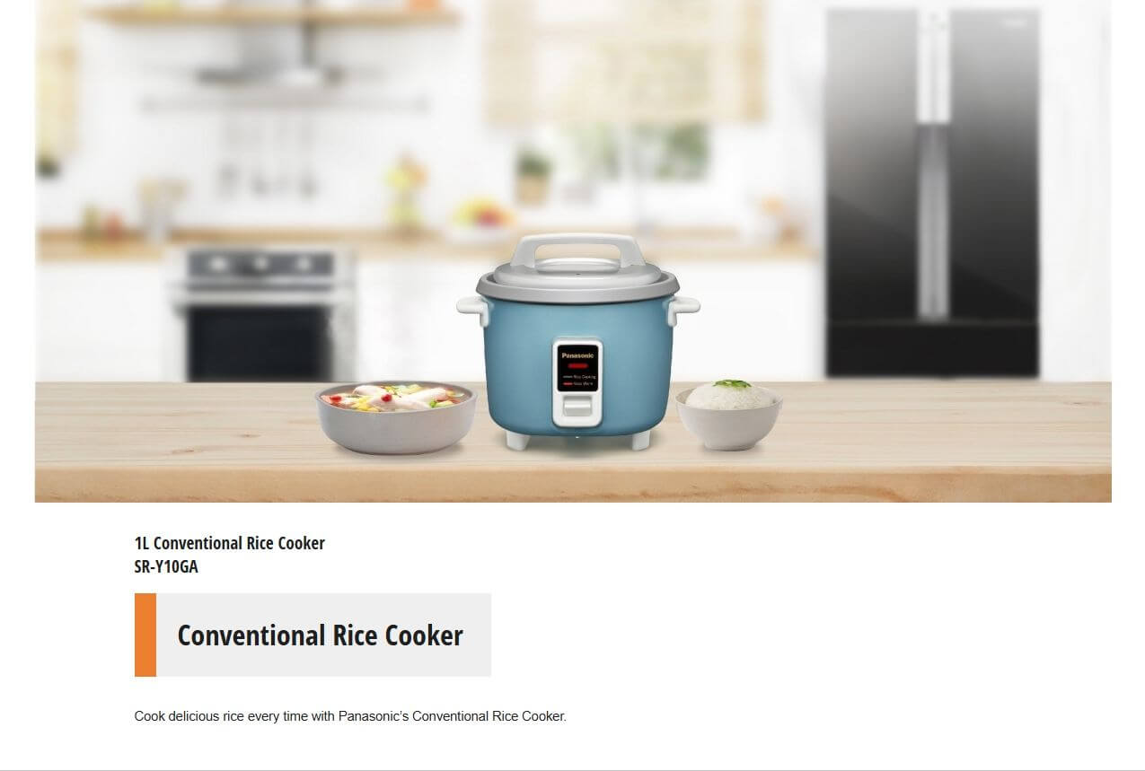 Panasonic SR-Y10GASKN Conventional Rice Cooker 1.0L Light Blue | Shopee ...