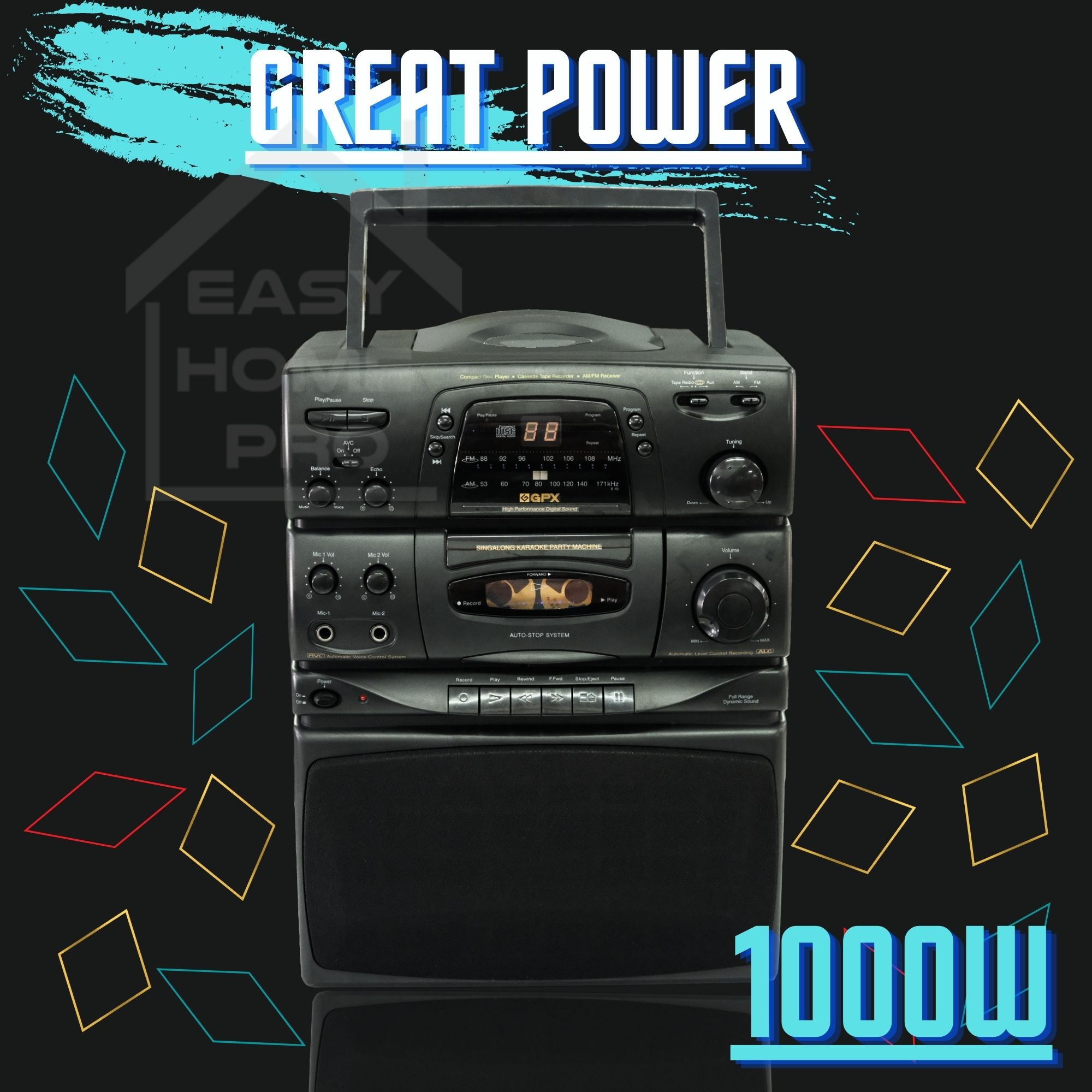 [PAINT DEFECT]GPX C1400 CD Micro Hi-Fi HiFi Component System CD Radio