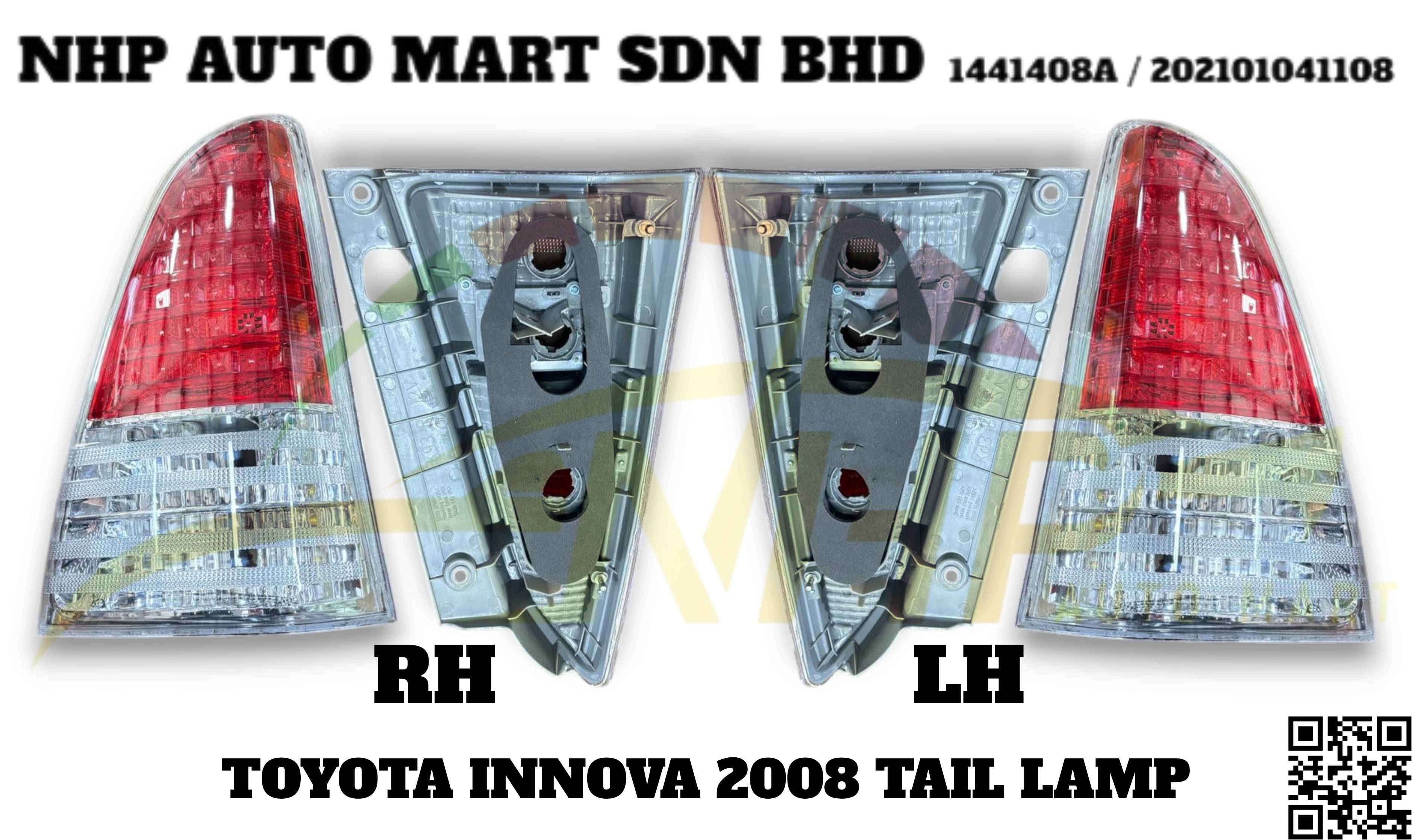 TOYOTA INNOVA 2008-2011 TAIL LAMP REAR LIGHT LAMPU BELAKANG 100% NEW ...