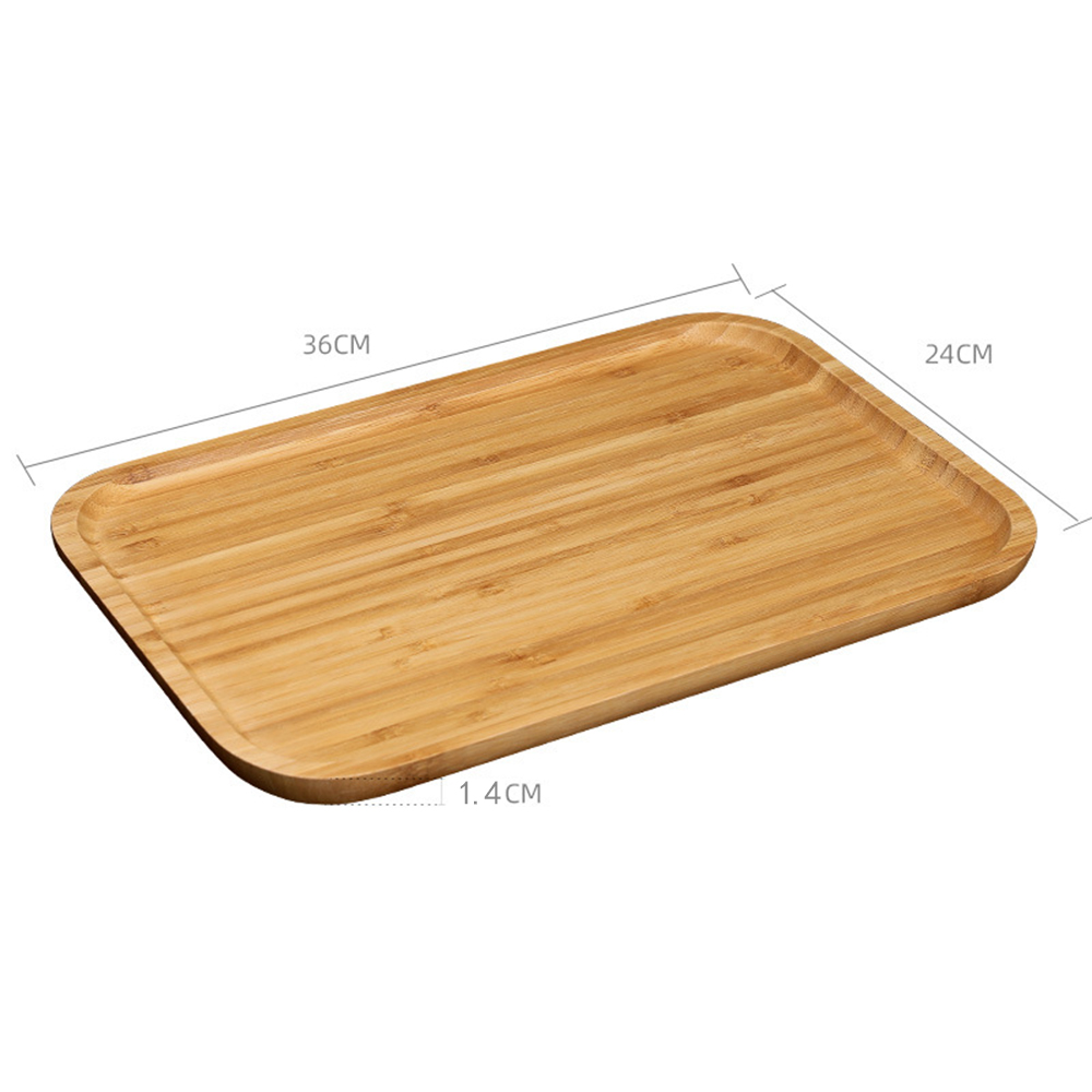 Bamboo Rectangle Round Solid Wood Plate Bread Cheese Plates wooden ...