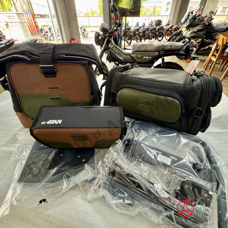 [100% ORI YAMAHA] PG-1 PG1 Pek Kembara GIVI SIDEBAG HANDLEBAR BAG ...