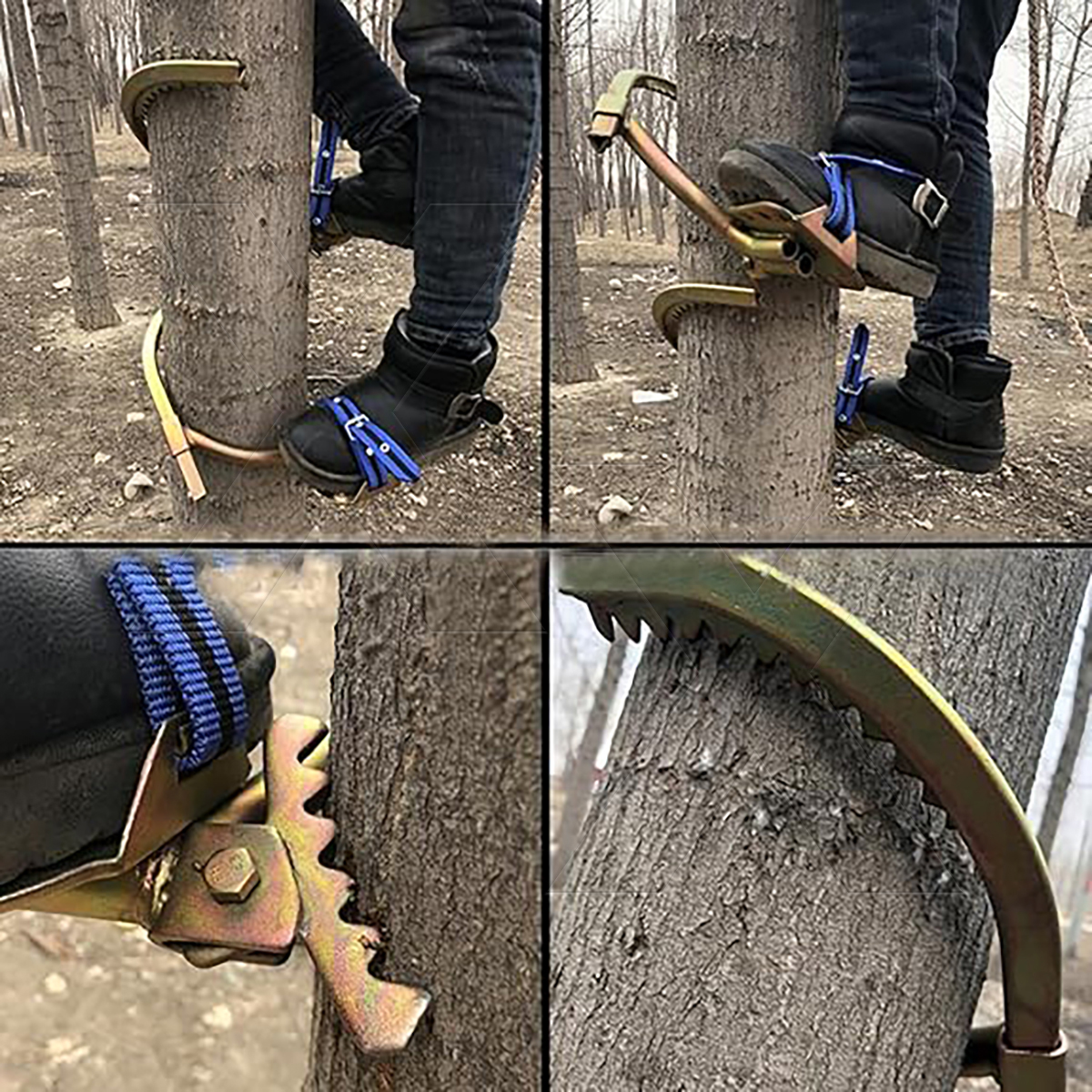Tree Climbing Spikes Wooden Pole Fastener Tree Climber Fruit Picker ...