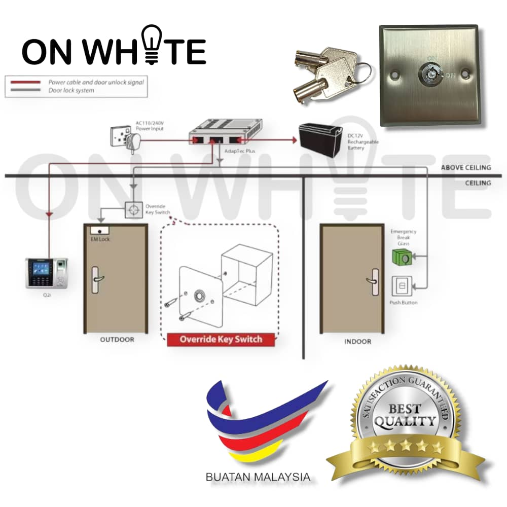 Key Switch On Off Selection Stainless Steel Emergency Door Access ...