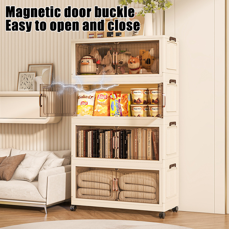 Multipurpose Foldable Storage Cabinet Almari Baju L40-90cm Stackable ...