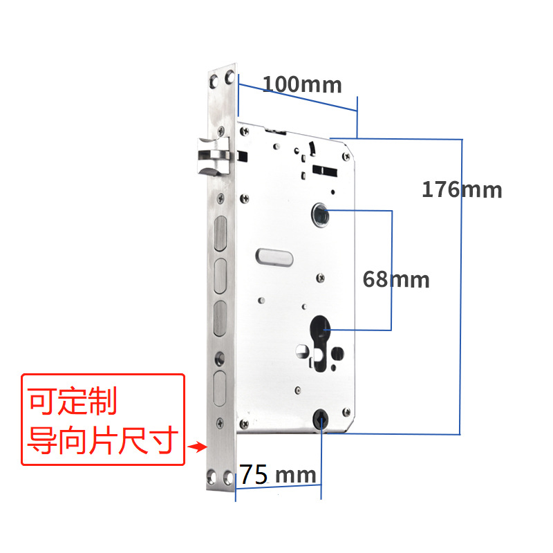 Smart Lock Body Size 7068 7568 Stainless Steel Finger Print Lock Body ...