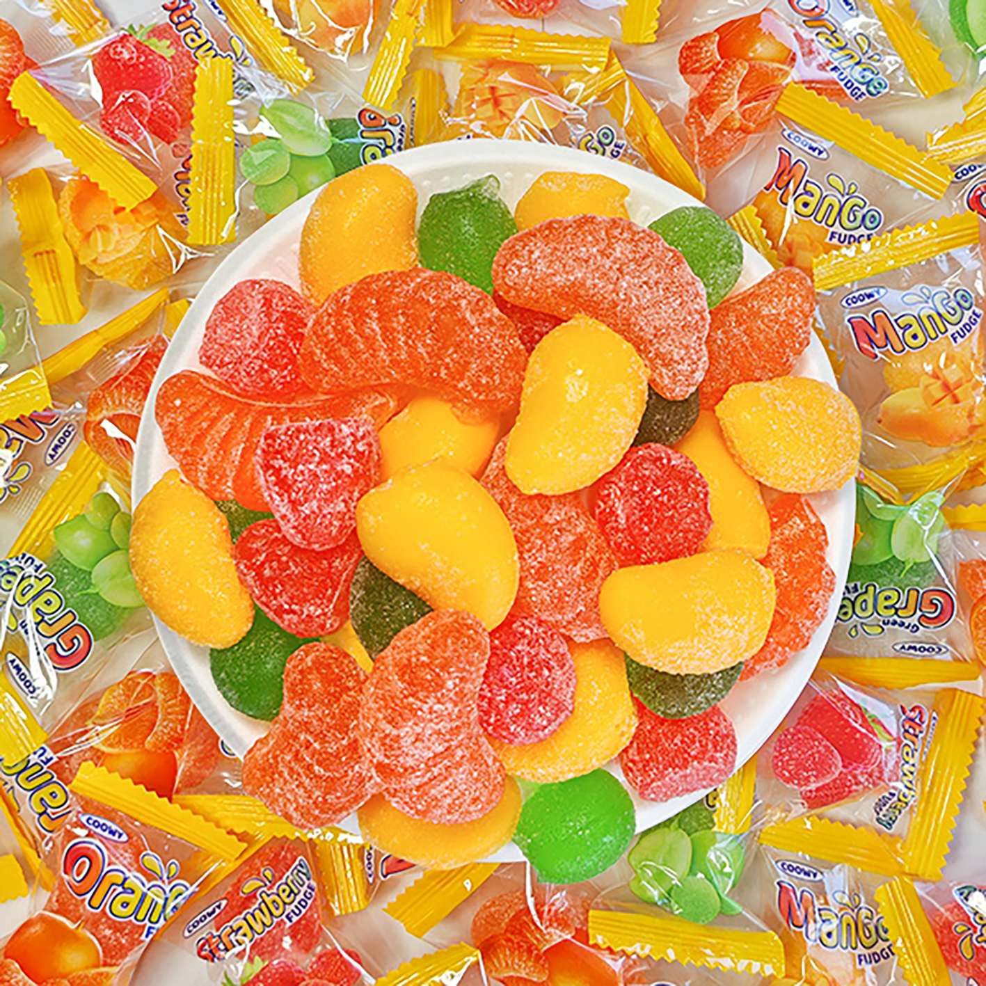 Coowy[COD]Mixed fudge candy 500g Gula-gula Bergetah Buah Aneka Halal ...