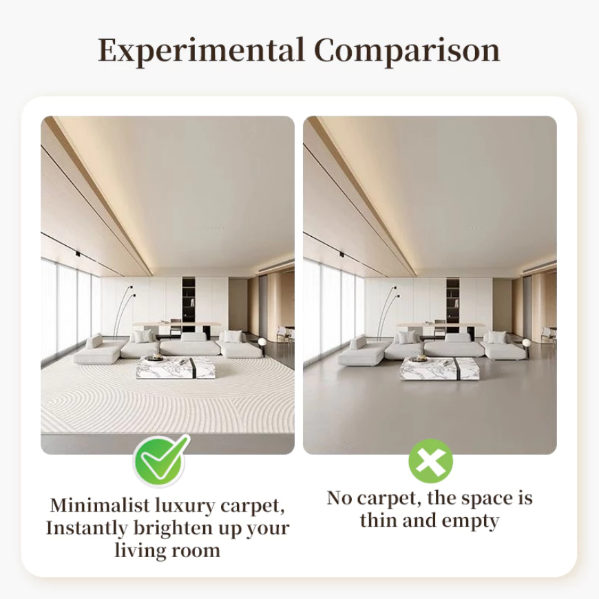Luxury Rug Coffee Table Mat Waterproof Stain Resistant Thick Home ...