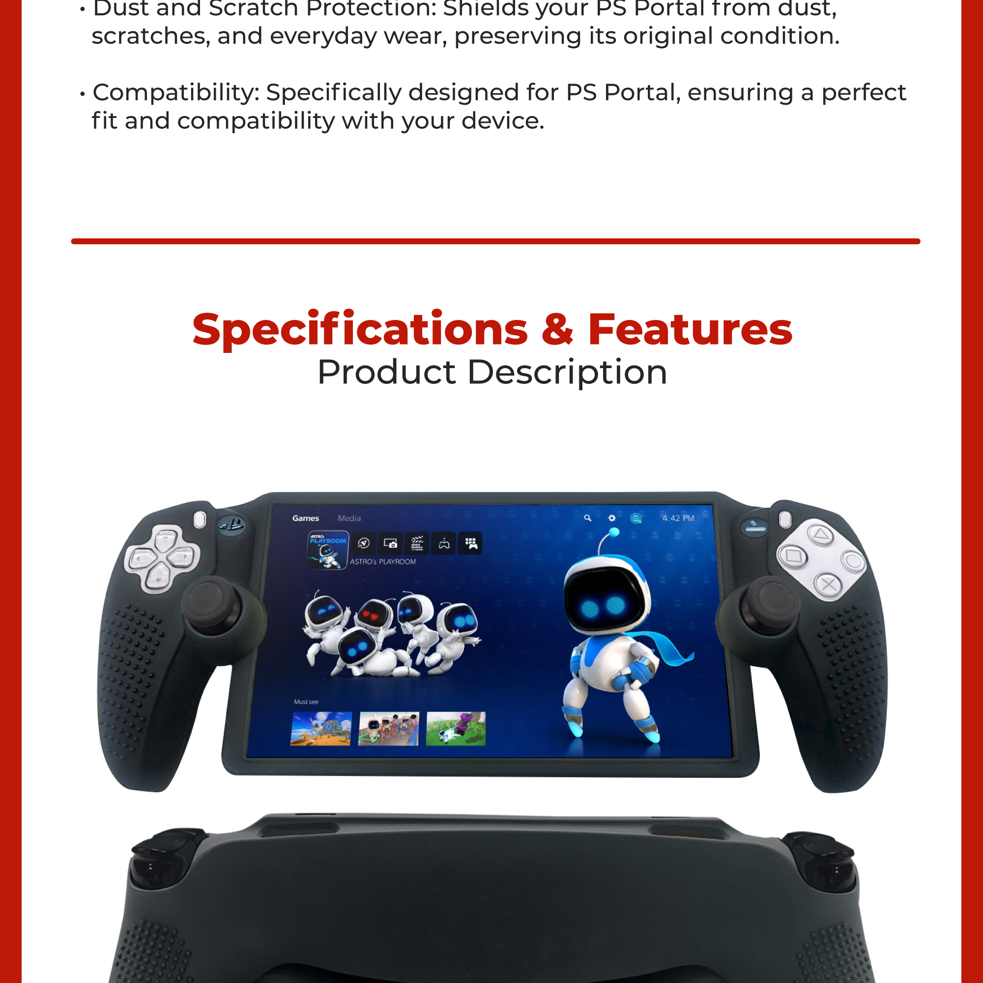 PS Portal Silicone Protective Case Soft Cover Playstation Portal Anti ...