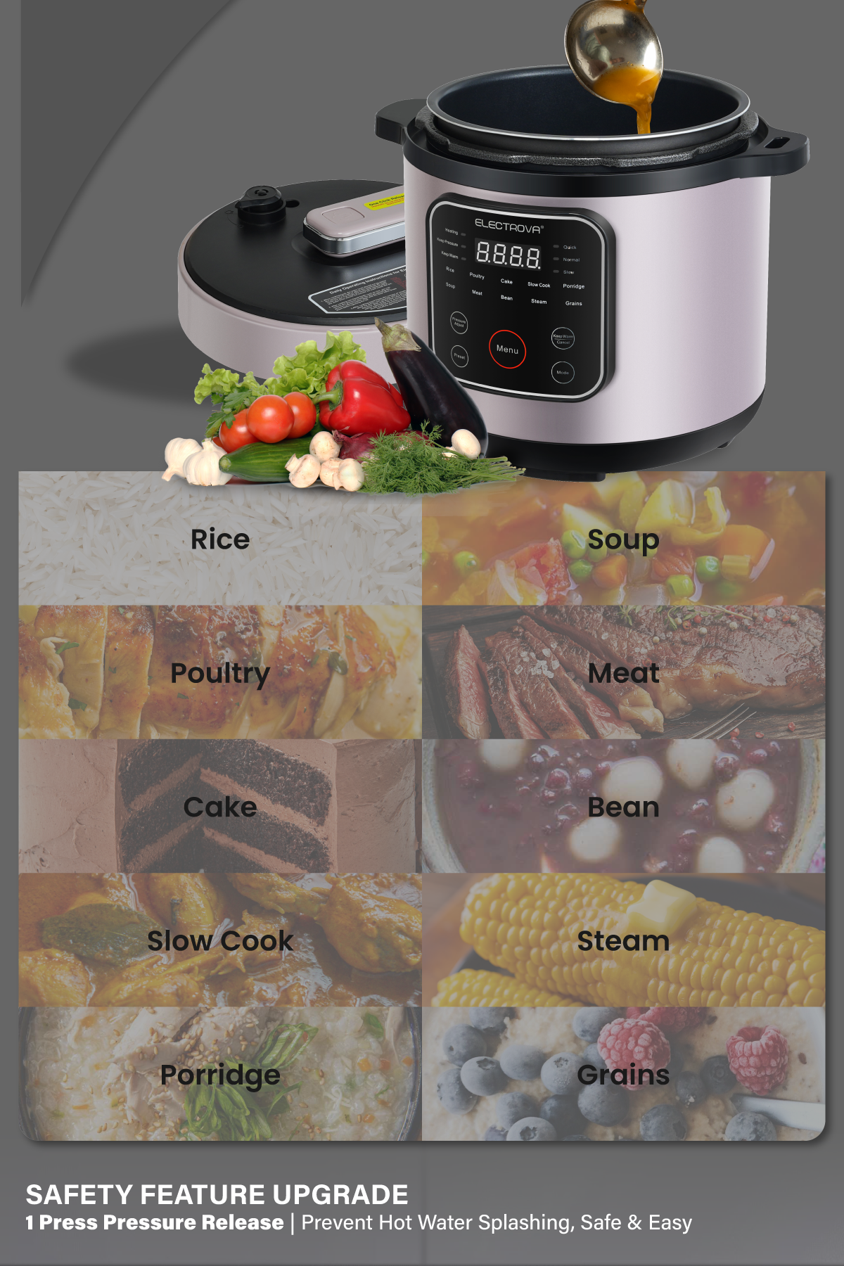Electrova InnovaCook 6L Electric Pressure Cooker | Multi-Function | 10 ...