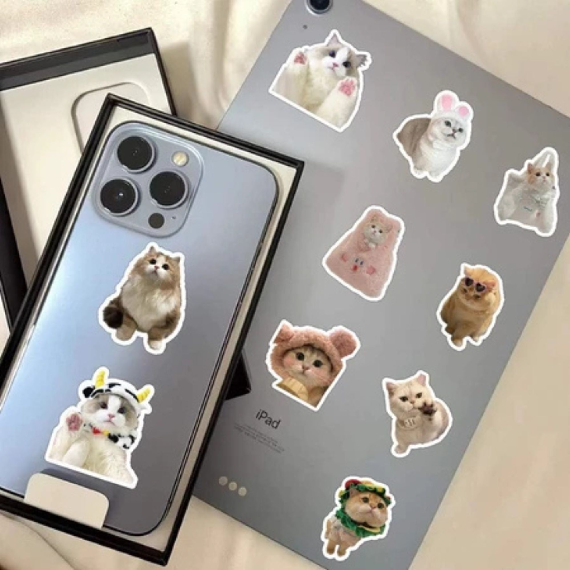 Kitty Meow Cat Cute 50pcs DIY Waterproof Non Repeating Stickers Pack ...