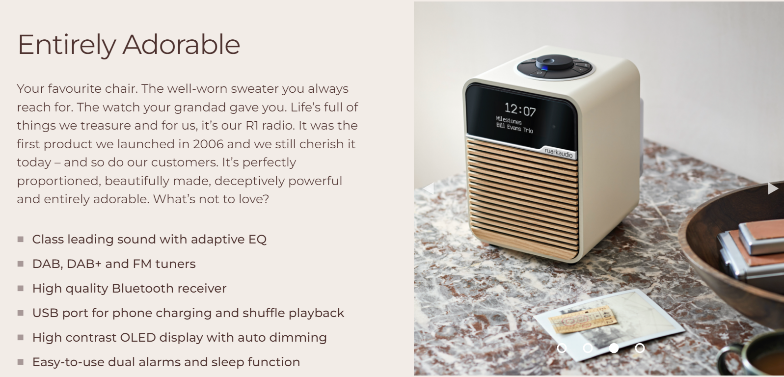 (PROMO) RUARKAUDIO R1 MK4 DELUXE BLUETOOTH RADIO WITH DAB, DAB+ AND FM