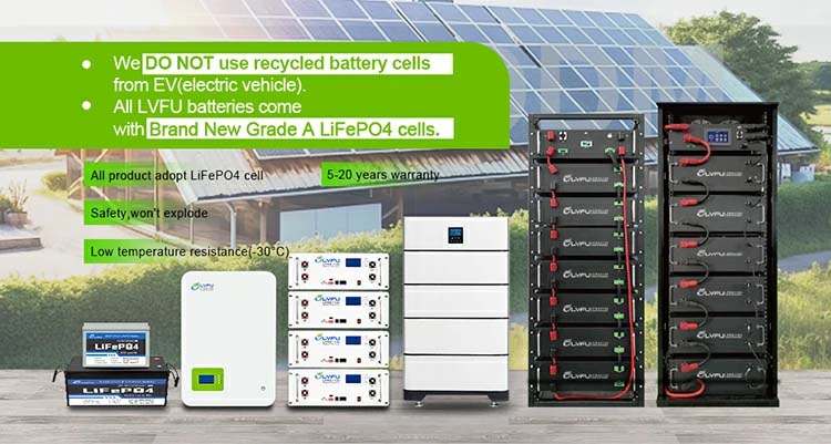 LVFU 51.2V 100Ah 200Ah Rack Mounted LiFePO4 Offgrid Battery Home Backup ...