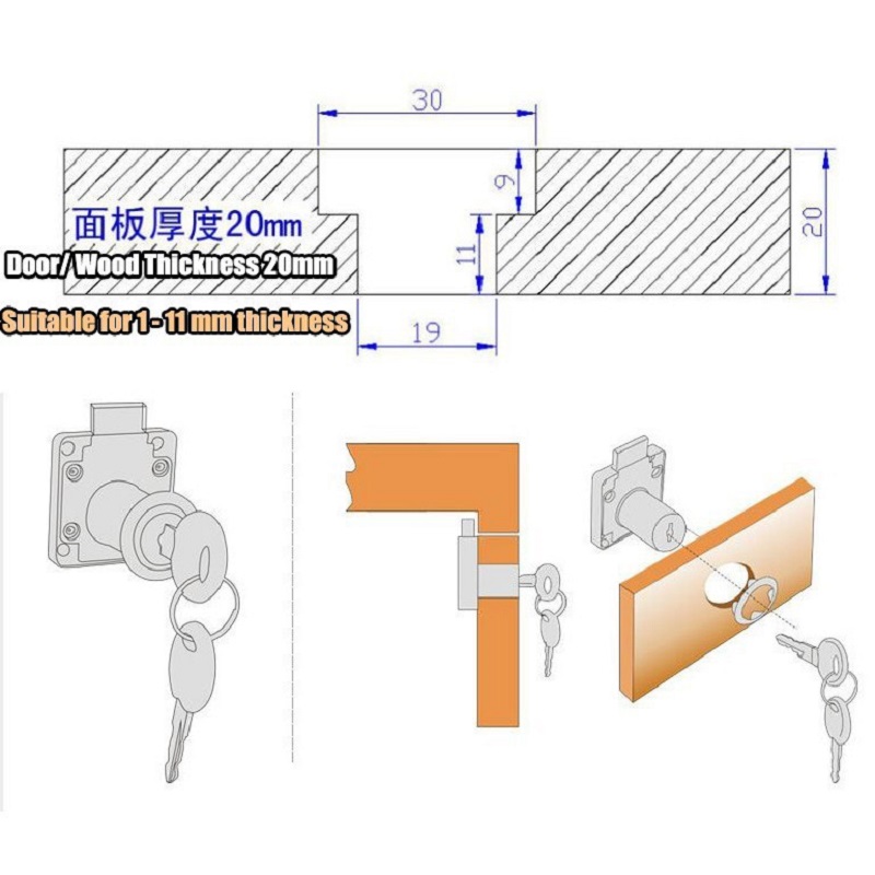3 digit Combination Keyless 3Digit Pin Code Zink Alloy Mailbox Cabinet ...