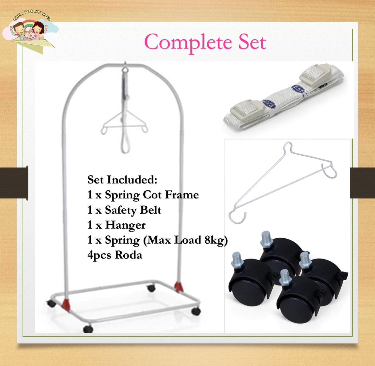 My Dear Besi Rangka Buaian Spring Cot Cradle Stand Frame Baby Sarong ...